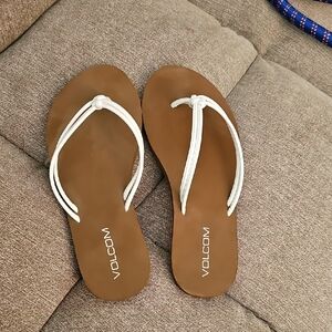 Volcom Women's Brown and White Sandals